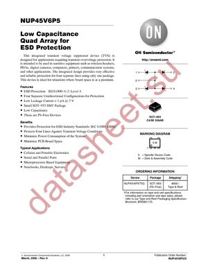 NUP45V6P5T5G datasheet  